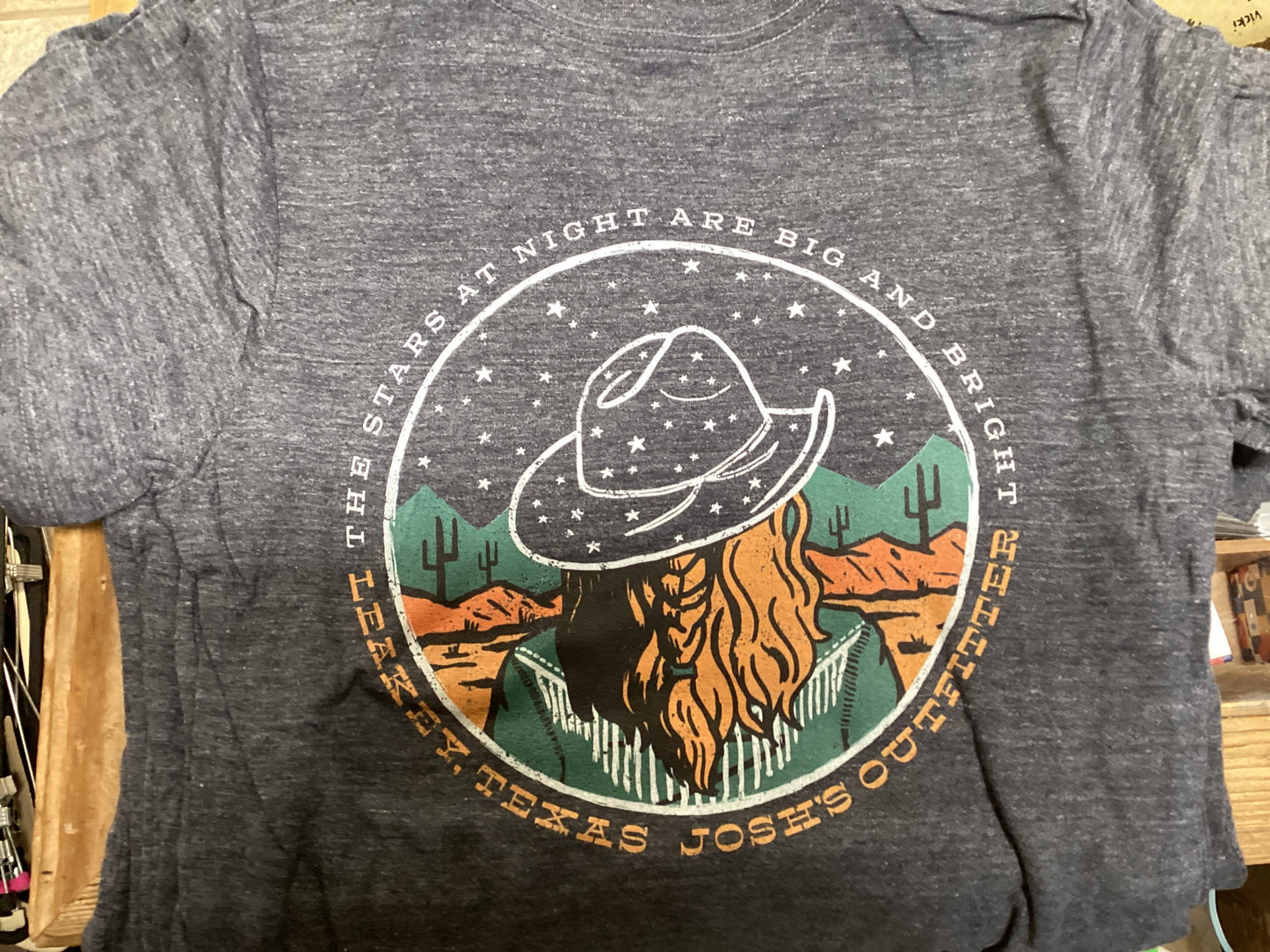 The Stars at Night are Big and Bright heather lib navy t-shirt