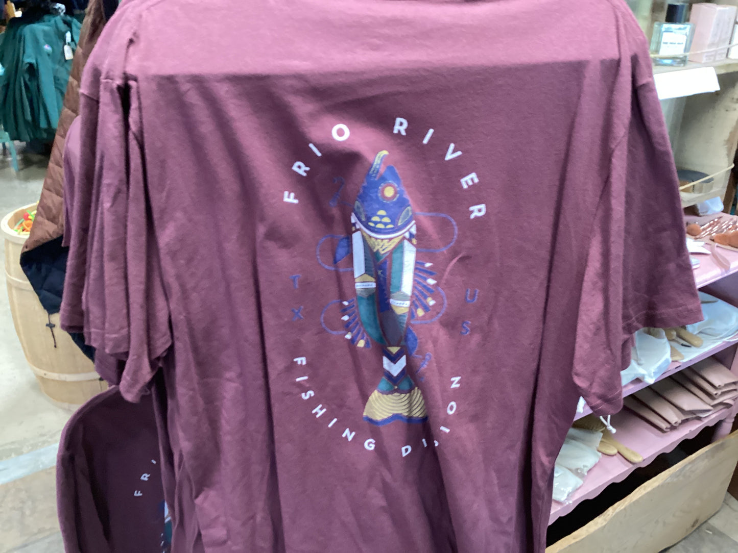 Washed maroon fly tee