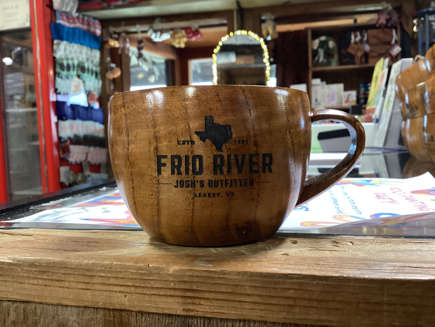 Handmade wooden coffee mugs