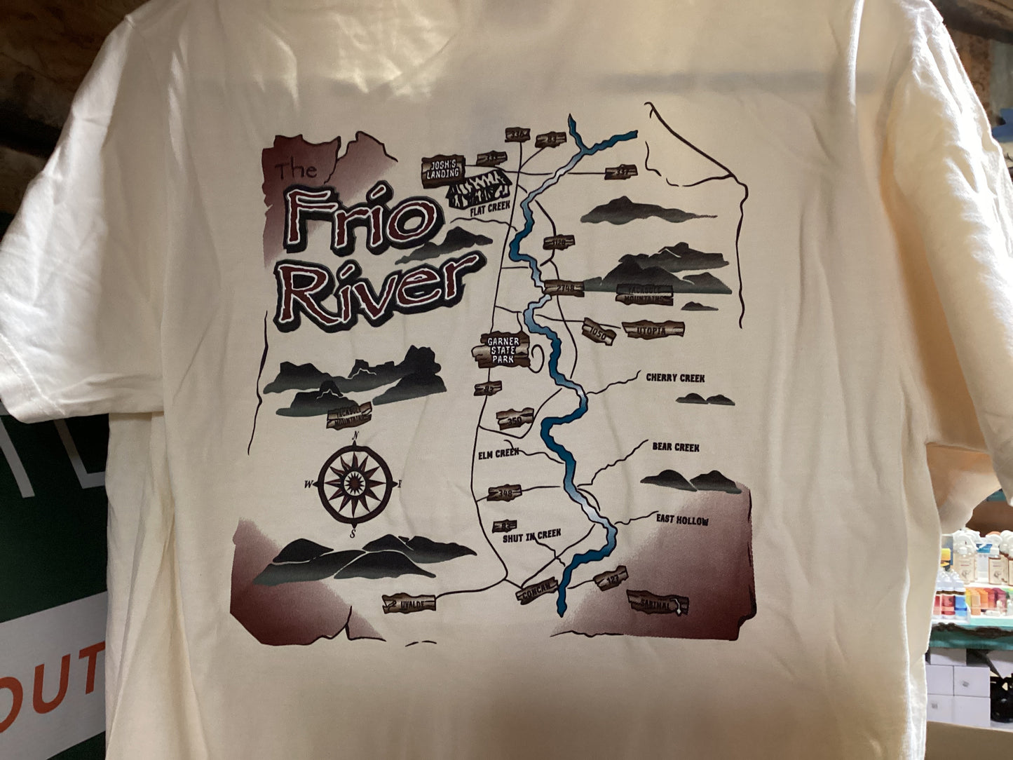 Frio River Map T-Shirt Ivory