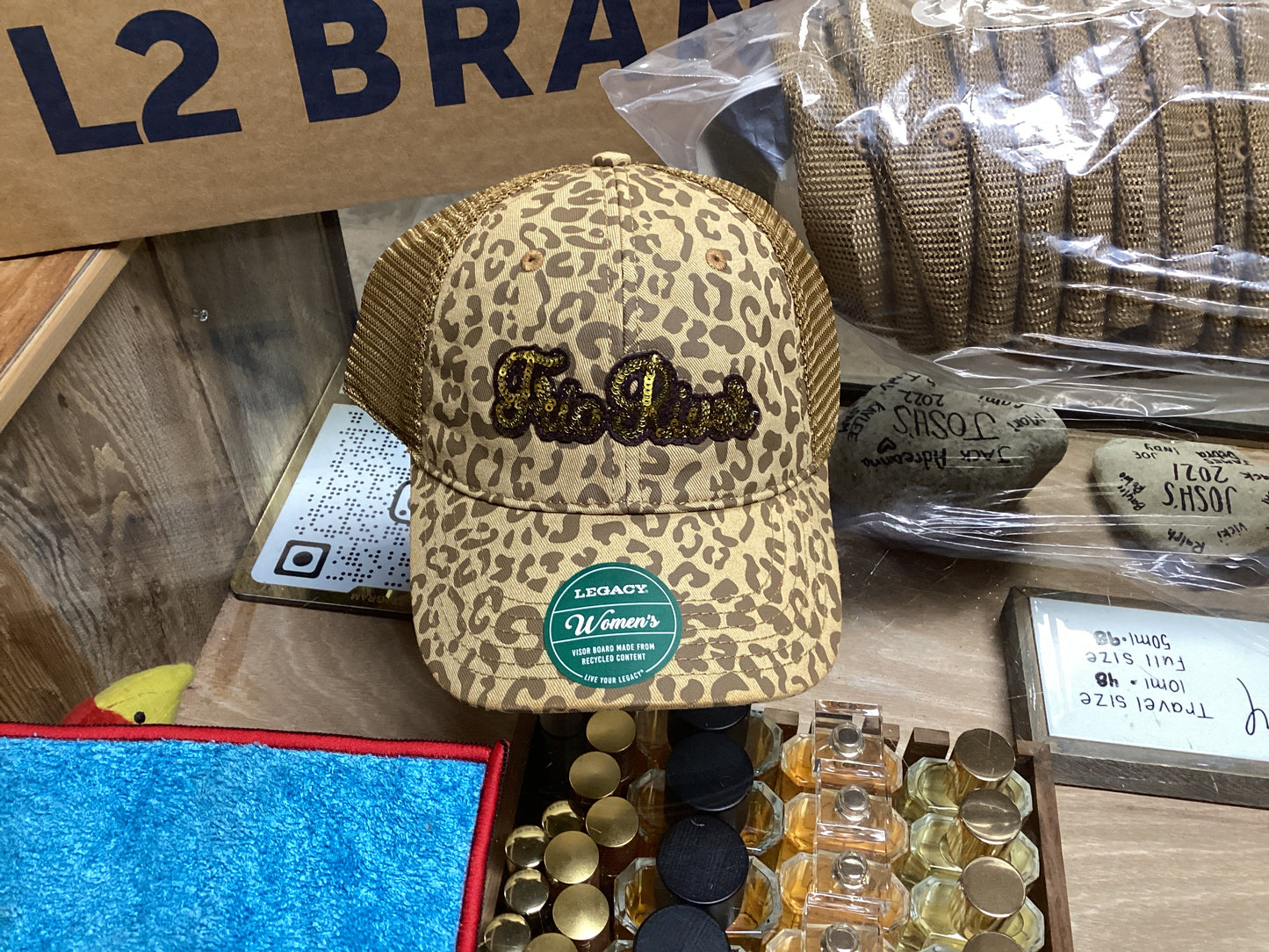 Glitter Frio River Cheetah Trucker Hat