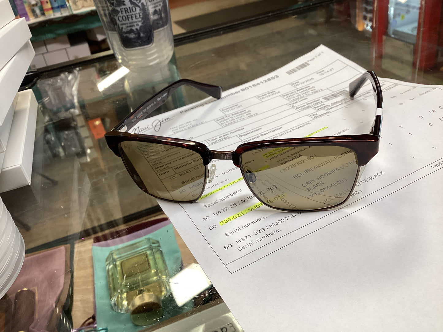 HCL KAWIKA XL SHINY REDDISH HAVANA MAUI JIM SHADES