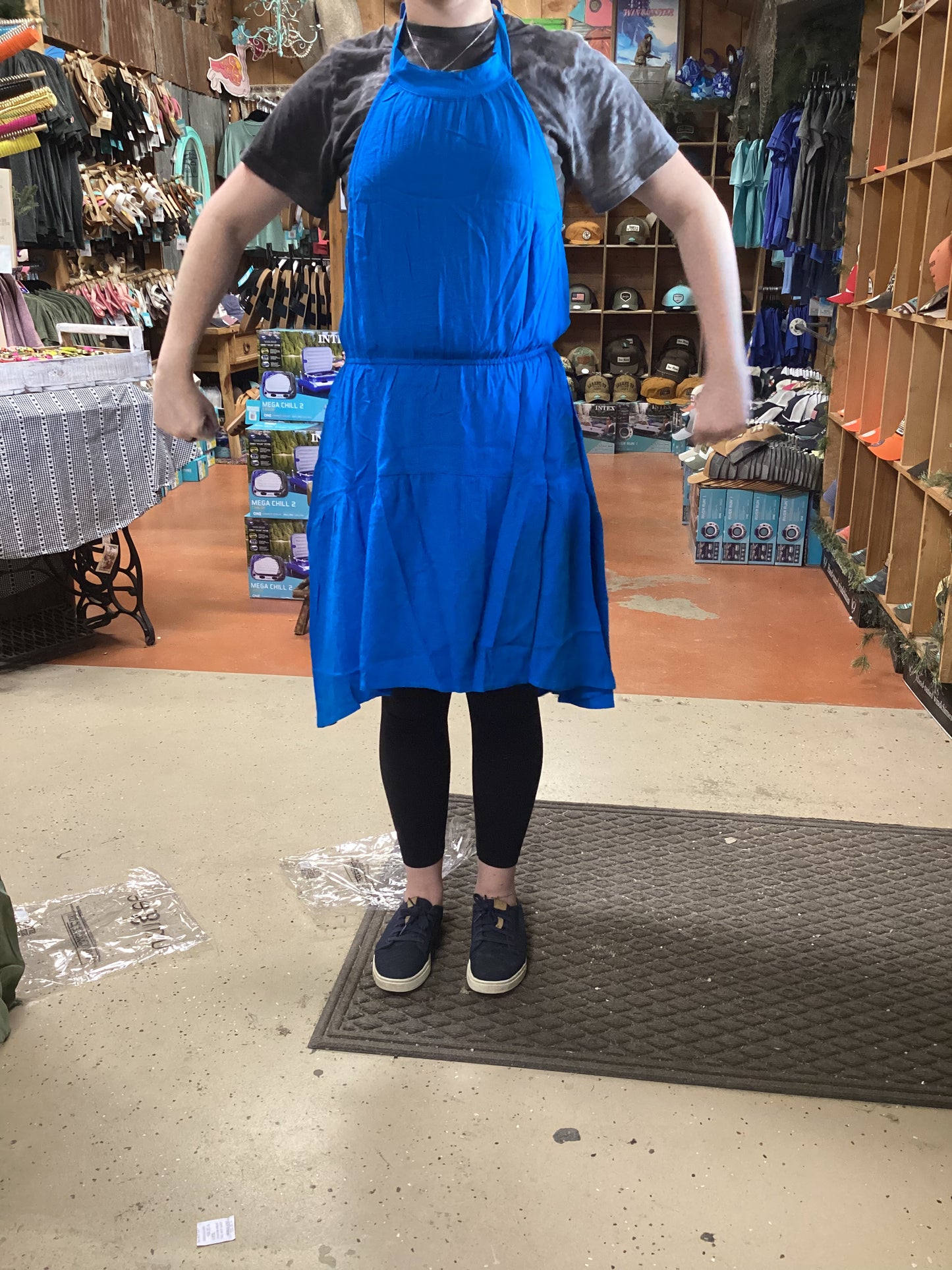 Blue Neck Tie Sundress