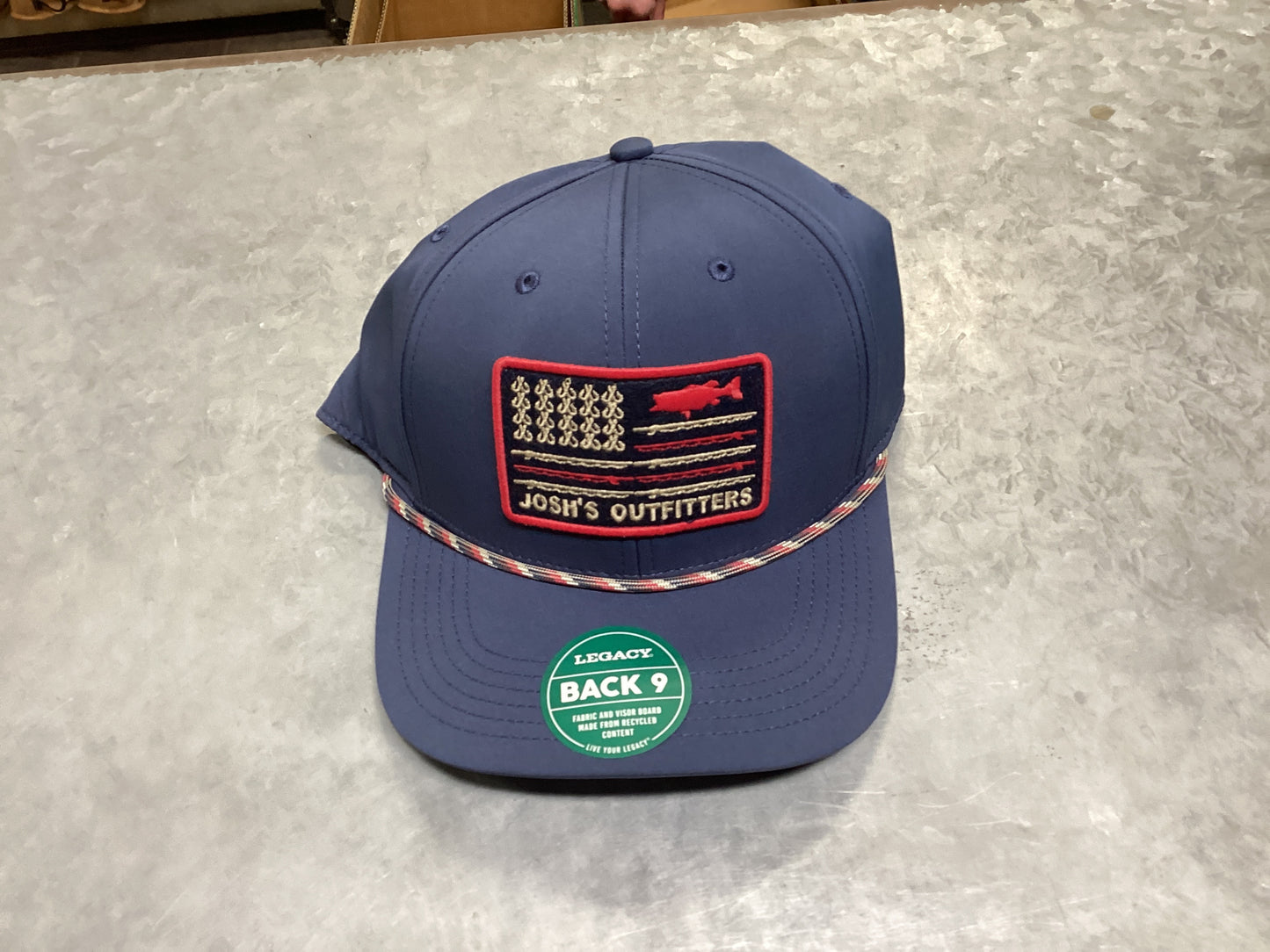 Navy /red patch hat