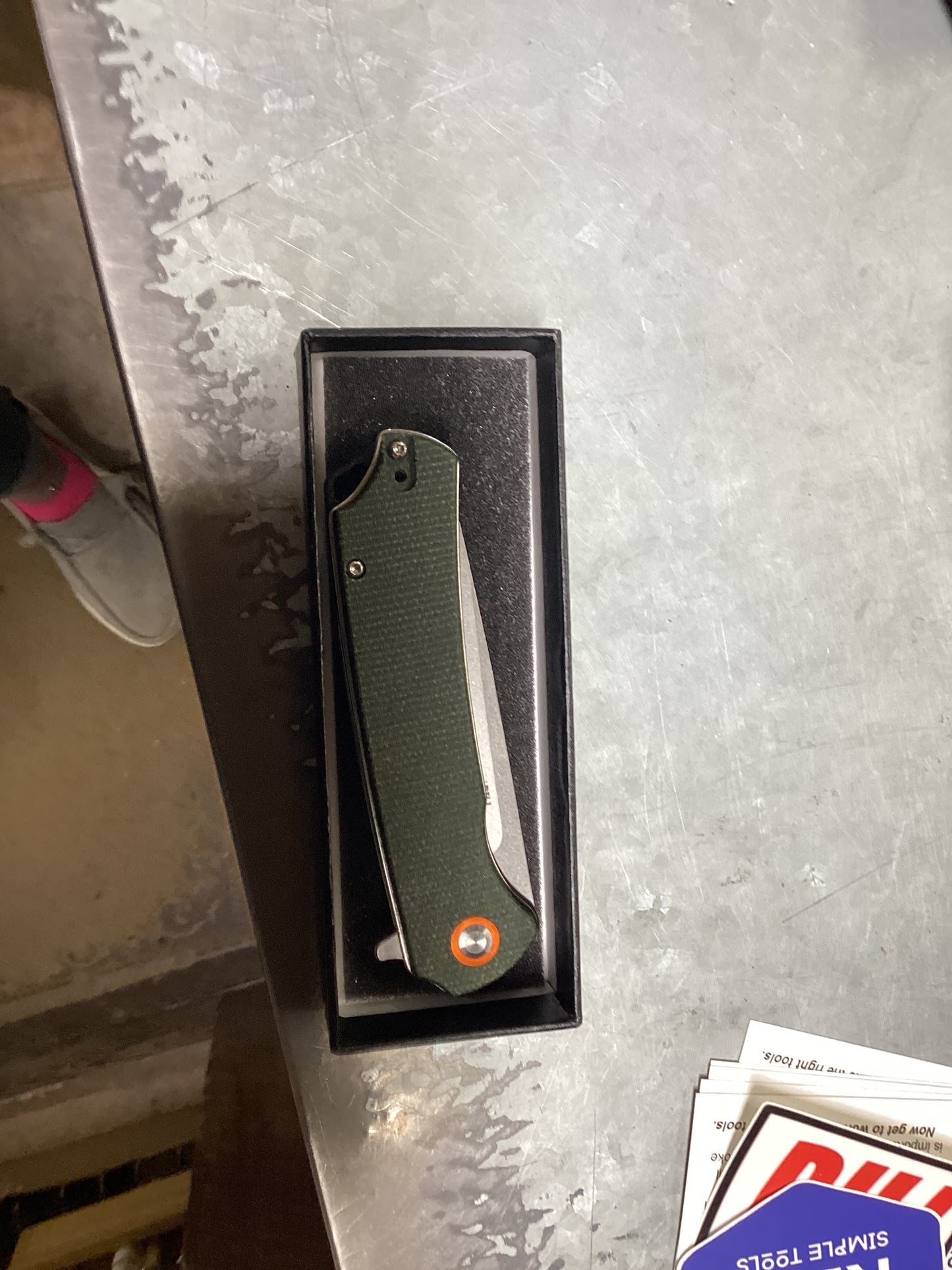 MRE green knife