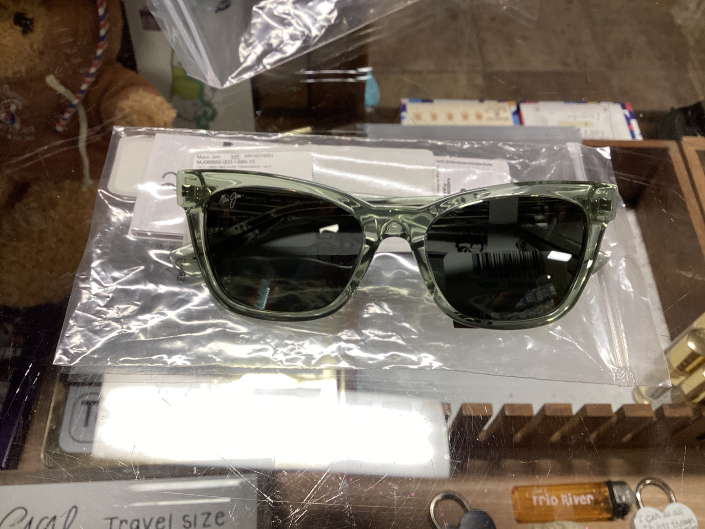 GREY HIWAHIWA SHINY TRANSPARENT SAGE Maui Jim