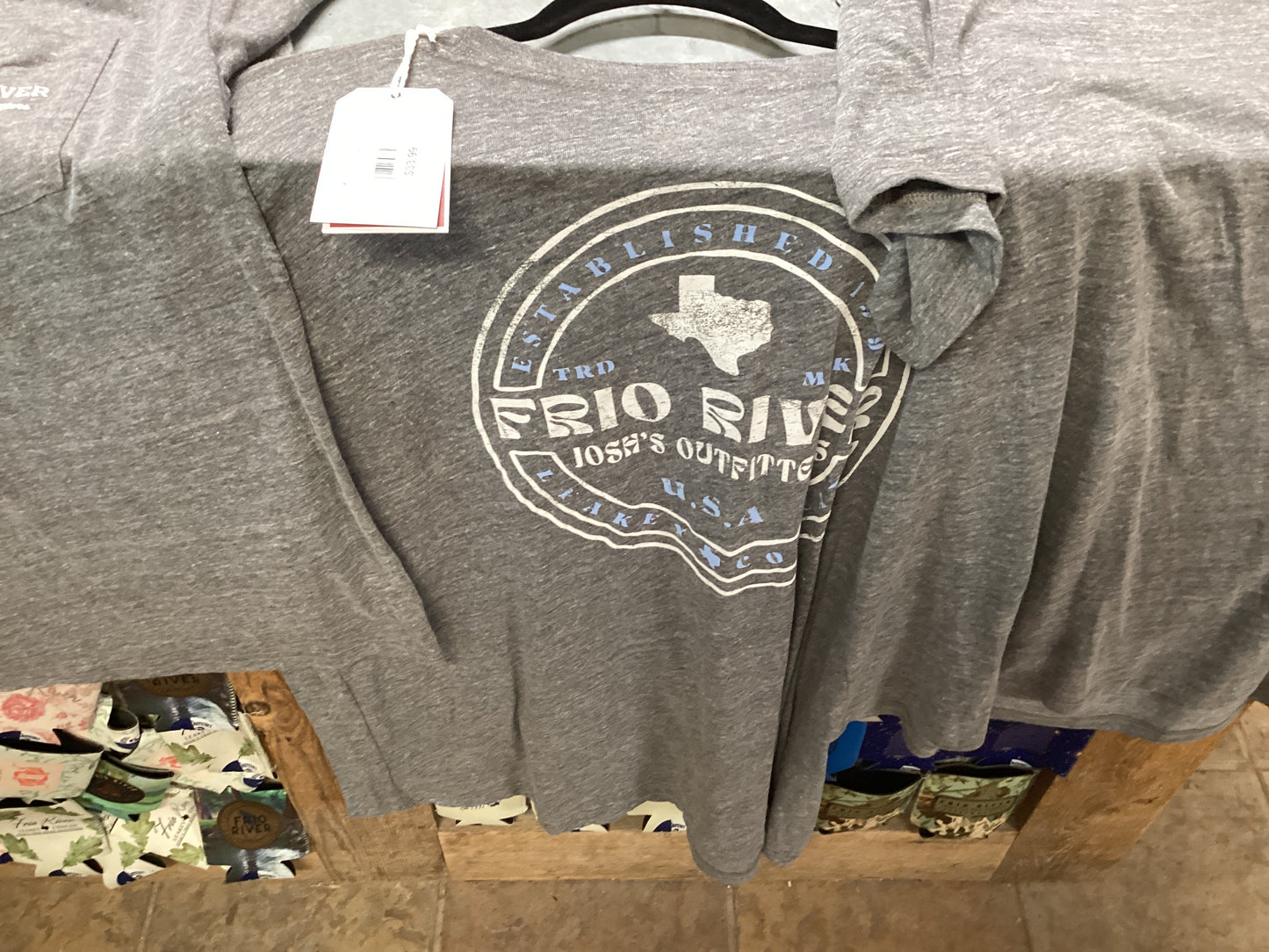 Grey front pocket tee