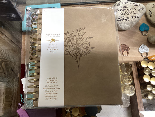 12-Month Undated Planner: Marlo Design, Sprial