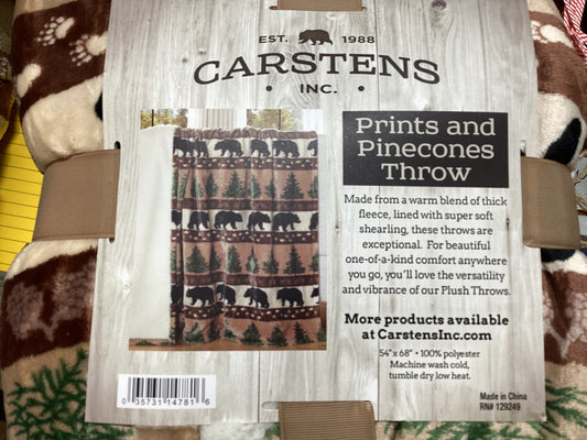 Prints and Pinecones Throw