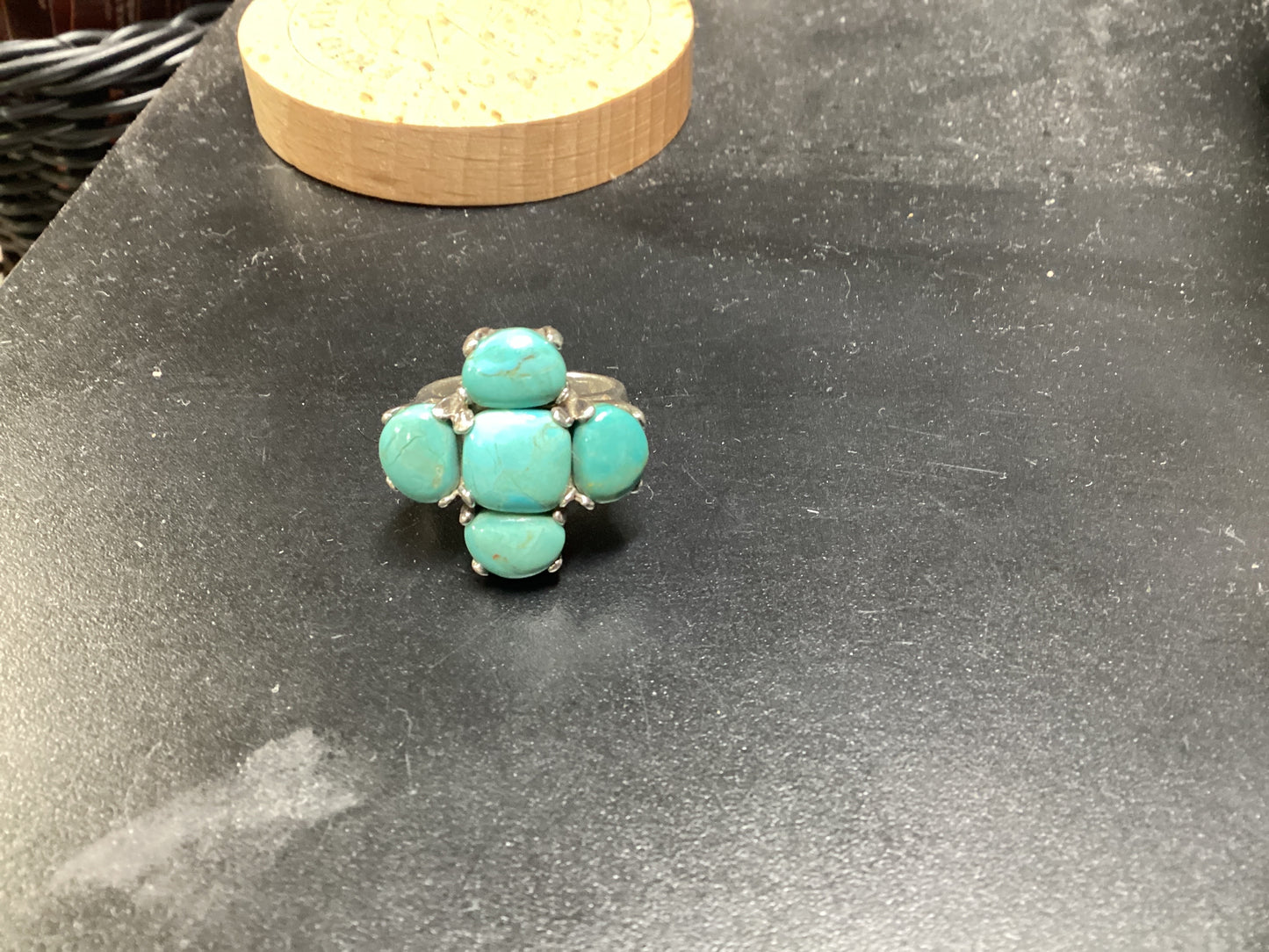 Turquoise Cross Ring