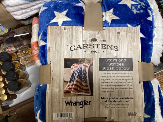 Wrangler Stars & Stripes Plush Throw