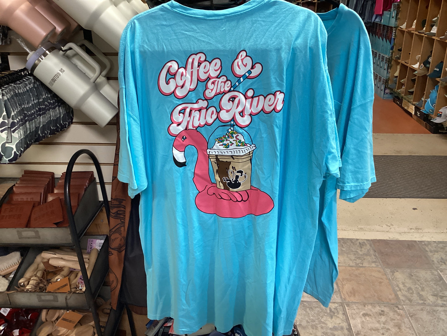 Blue frio flamingo tee