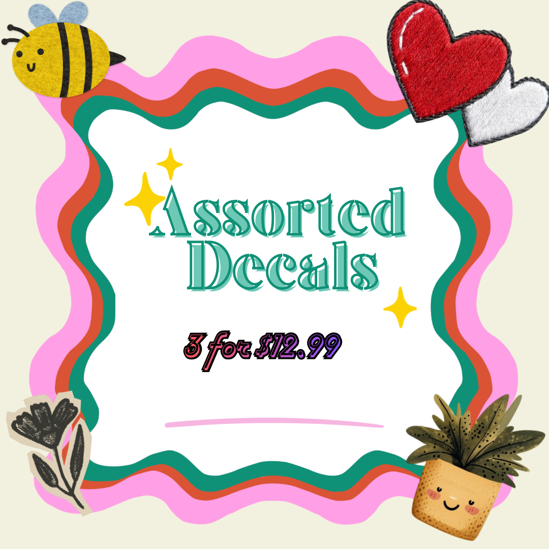 Assorted Decals 3 for 12
