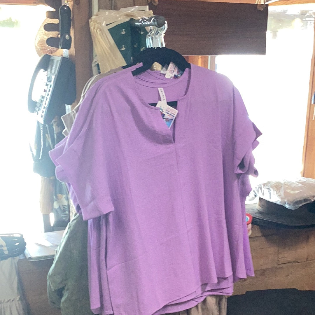 Violet V Neck Blouse