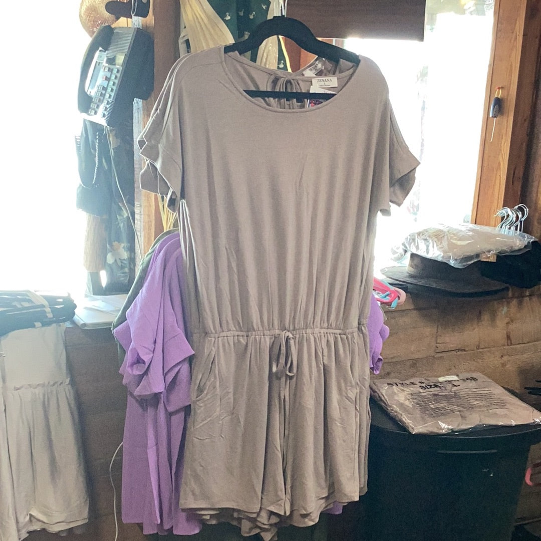 Beige Short Romper
