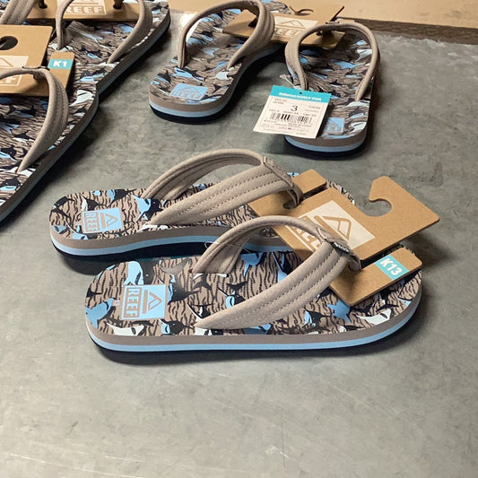 Kids AHI Reef Sandals Tan Sharks